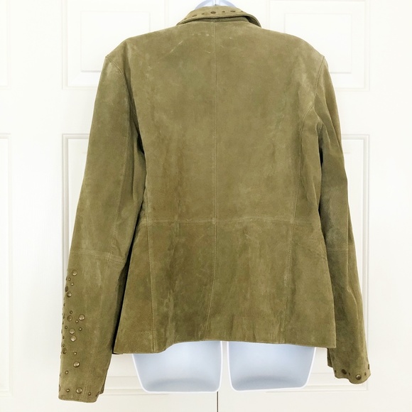 VTG Bernardo Suede Studded Jacket XL - Picture 7 of 11